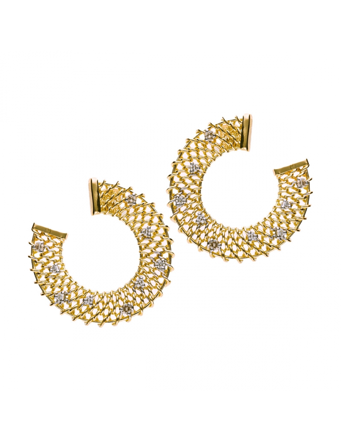 GRANDI ORECCHINI A CERCHIO ENORMI CERCHI Texture MODELLO - Foto 2